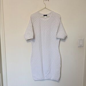 Venus Body Con Scale-Like Textured White Mini Dress 🔥
